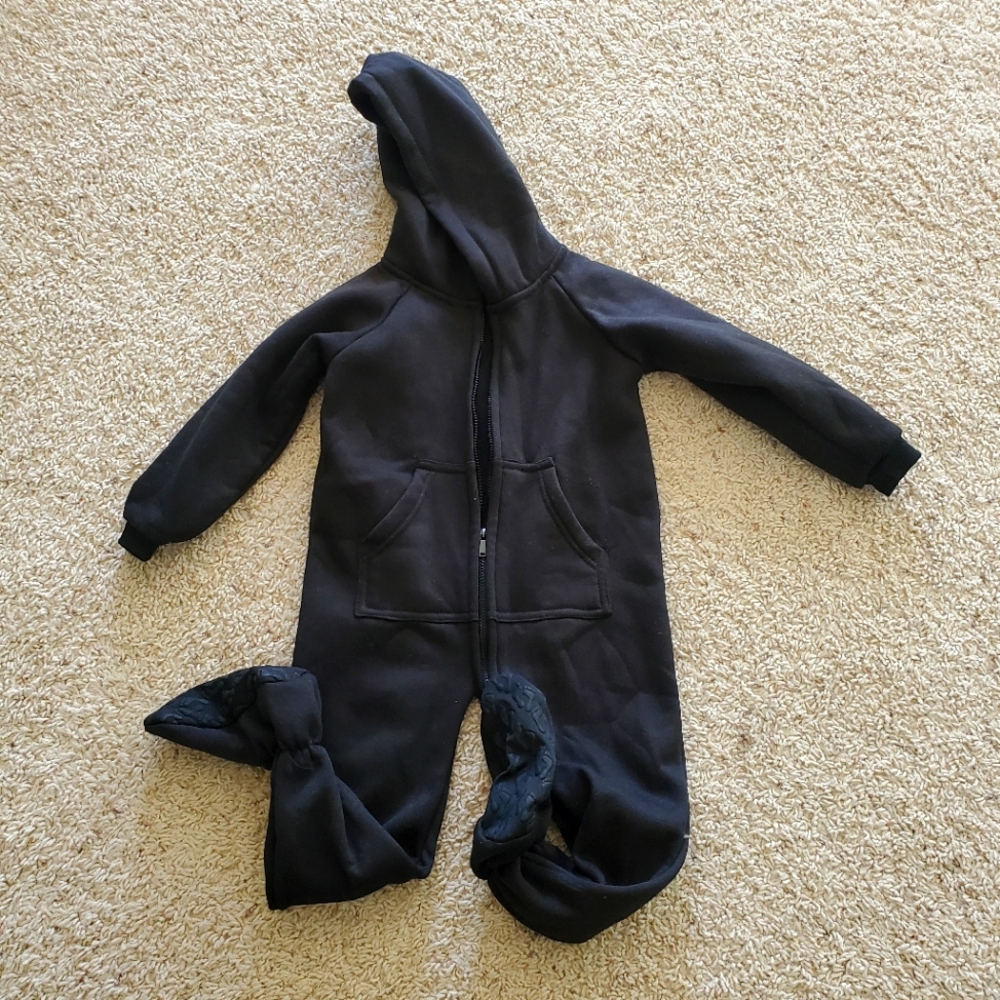 Black Footed Pajamas with Feet